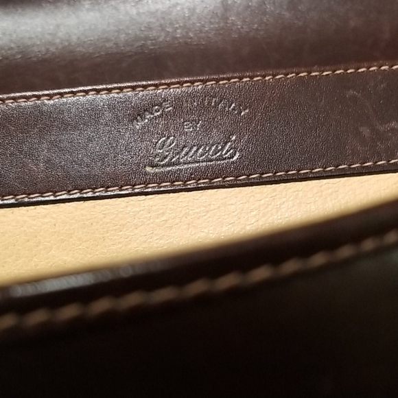 Vintage Gucci Chocolate Brown Leather Clutch - Picture 10 of 15